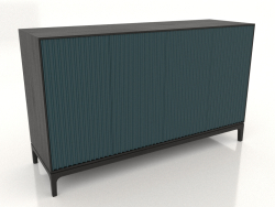 TV sehpası FARGO frezelenmiş cepheli 1600x500x950 mm (deniz dalgası, siyah meşe, seçenek 2)