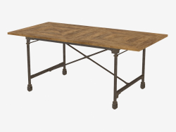 Mesa de bar 72 "La madera Vintage y mesa de metal (8831.0004.S)