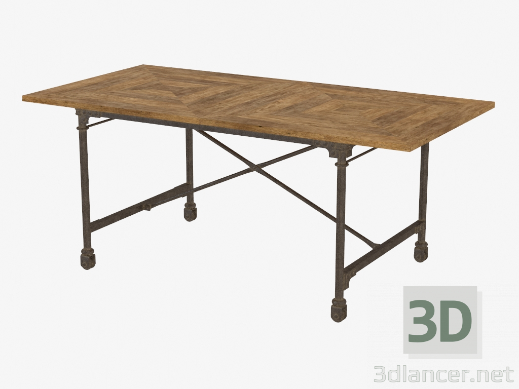 modello 3D Tavolo 72 "VINTAGE legno e metallo TAVOLO (8831.0004.S) - anteprima