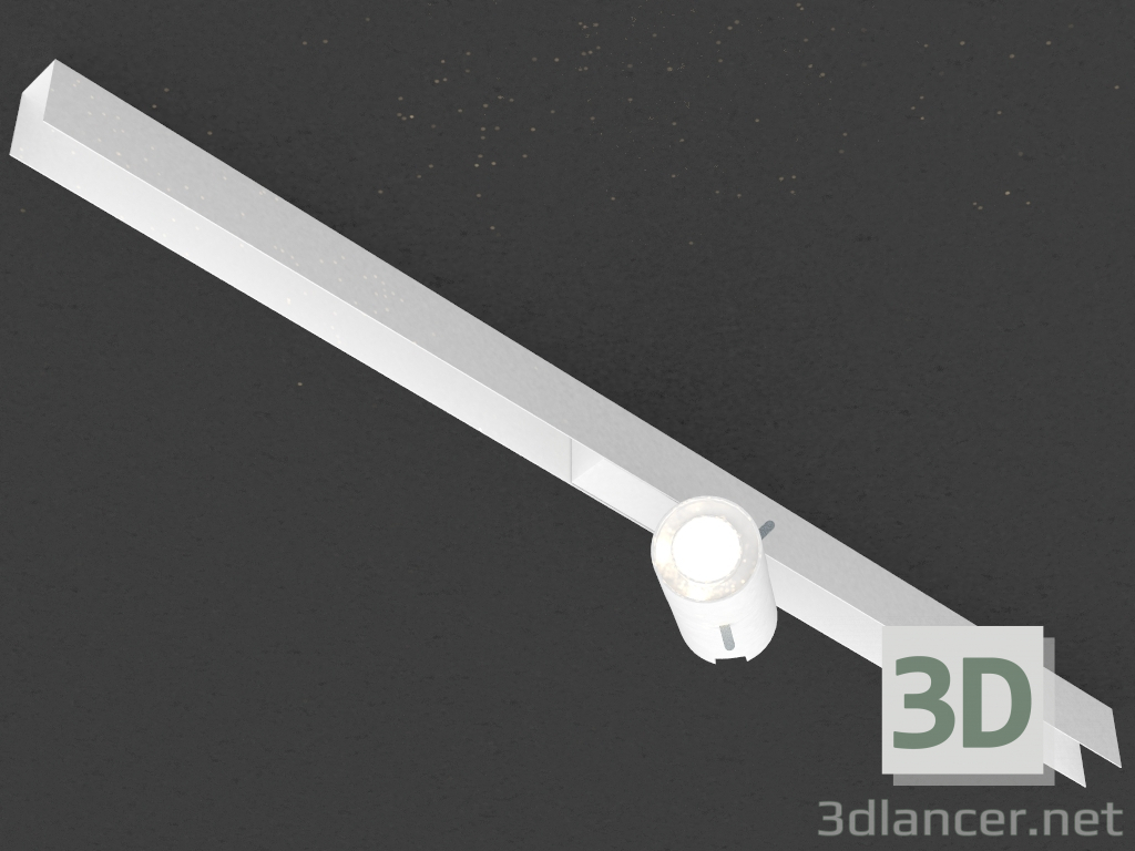 modello 3D La lampada a LED per la sbarra magnetica (DL18783_01M Bianco) - anteprima