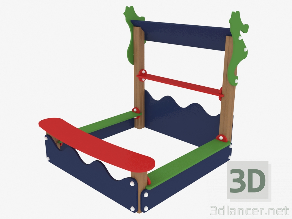 modello 3D Sandbox per giochi per bambini (5307) - anteprima