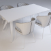 3d Concepto Glassy Keen стол раскладной чёрный+Concepto Keen стул нефтяной серый модель купить - ракурс