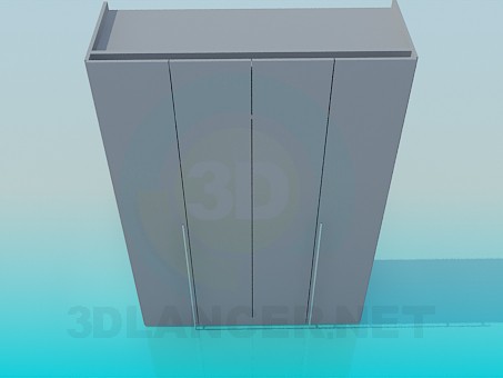 3d модель Шкаф с дверками - гармошкой – превью