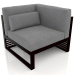 3D Modell Modulares Sofa, Abschnitt 6 rechts, hohe Rückenlehne (Schwarz) - Vorschau