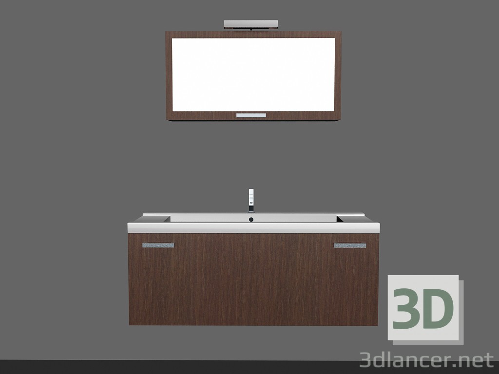 modèle 3D Système modulaire pour salle de bain (chant 3) - preview