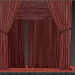 3d Curtains with Roman curtain and tulle set 03 модель купити - зображення