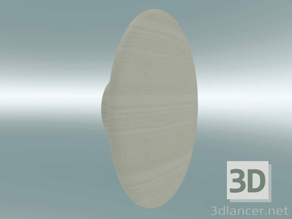 modello 3D Appendiabiti Dots Wood (Ø17 cm, Frassino) - anteprima