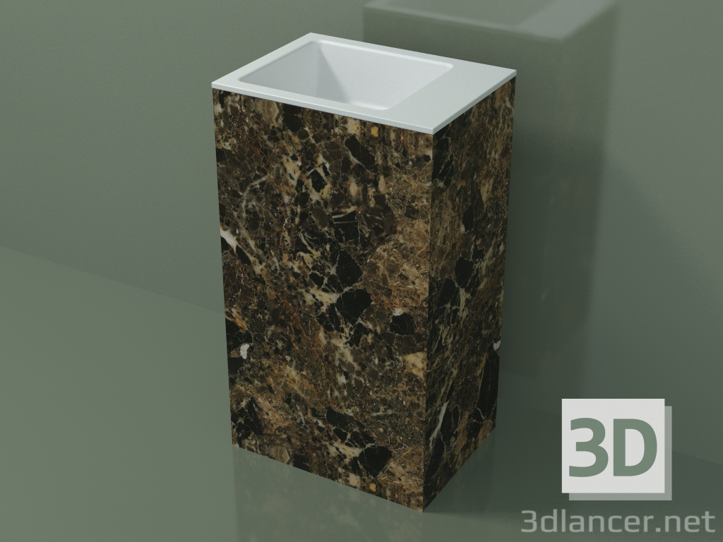 3d model Freestanding washbasin (03R126103, Emperador M06, L 48, P 36, H 85 cm) - preview