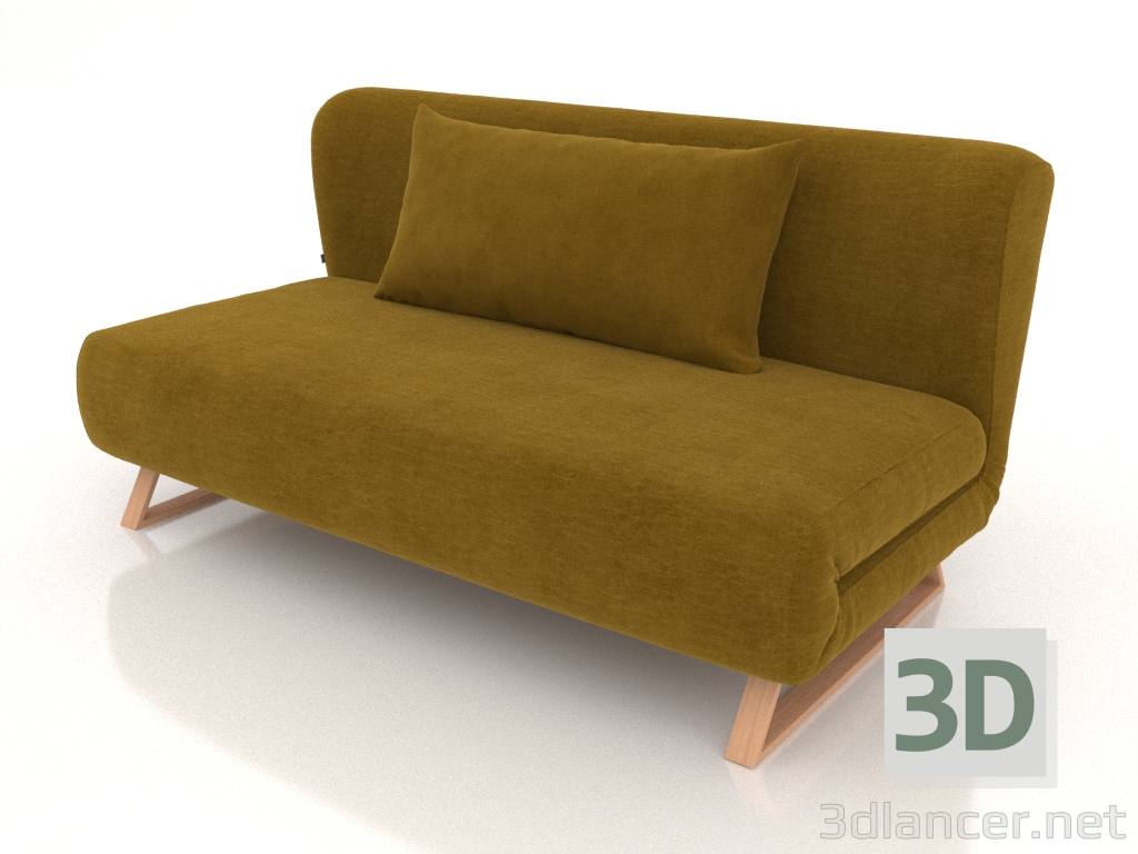 modello 3D Divano letto Rosy 3 posti (giallo) - anteprima