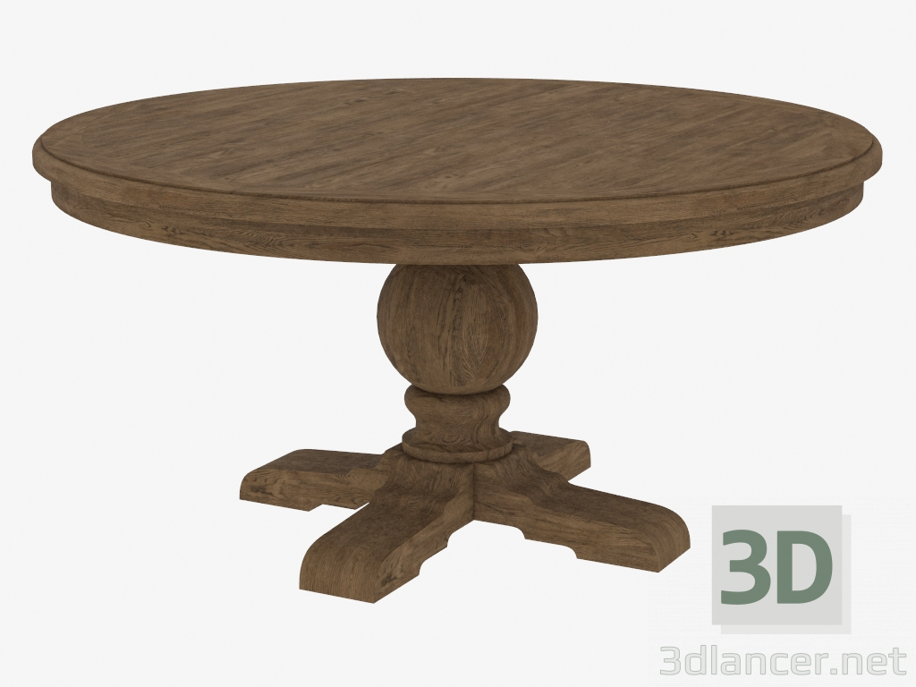 3D modeli Yuvarlak yemek masası 60 "YUVARLAK TRESTLE TABLOSU (8831.1001.L) - önizleme