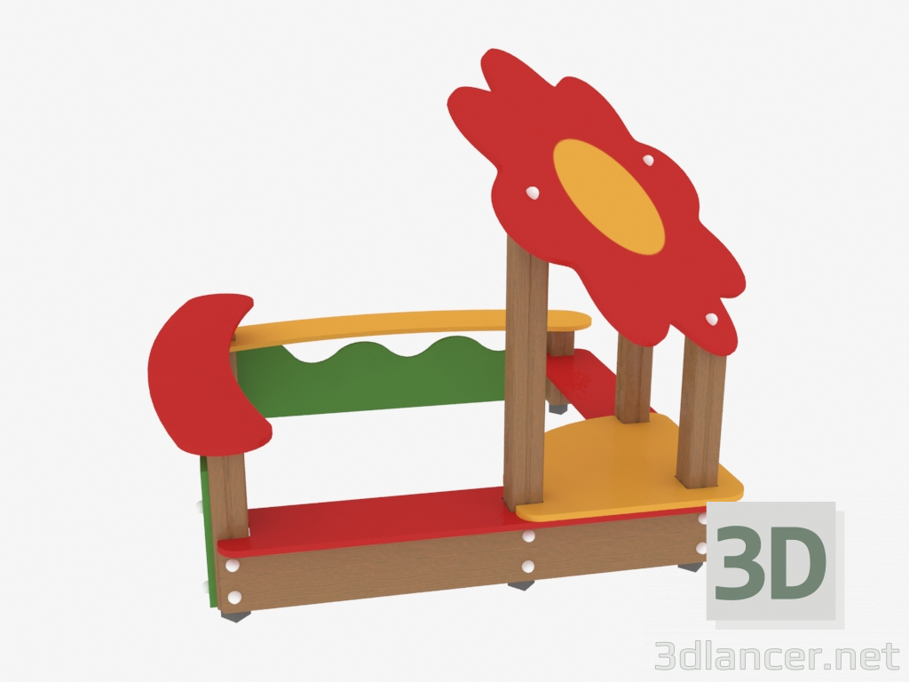 modello 3D Sandbox per giochi per bambini (5309) - anteprima