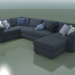 3d model Corner sofa (module 4 + 9 + 6 + pouf) - preview