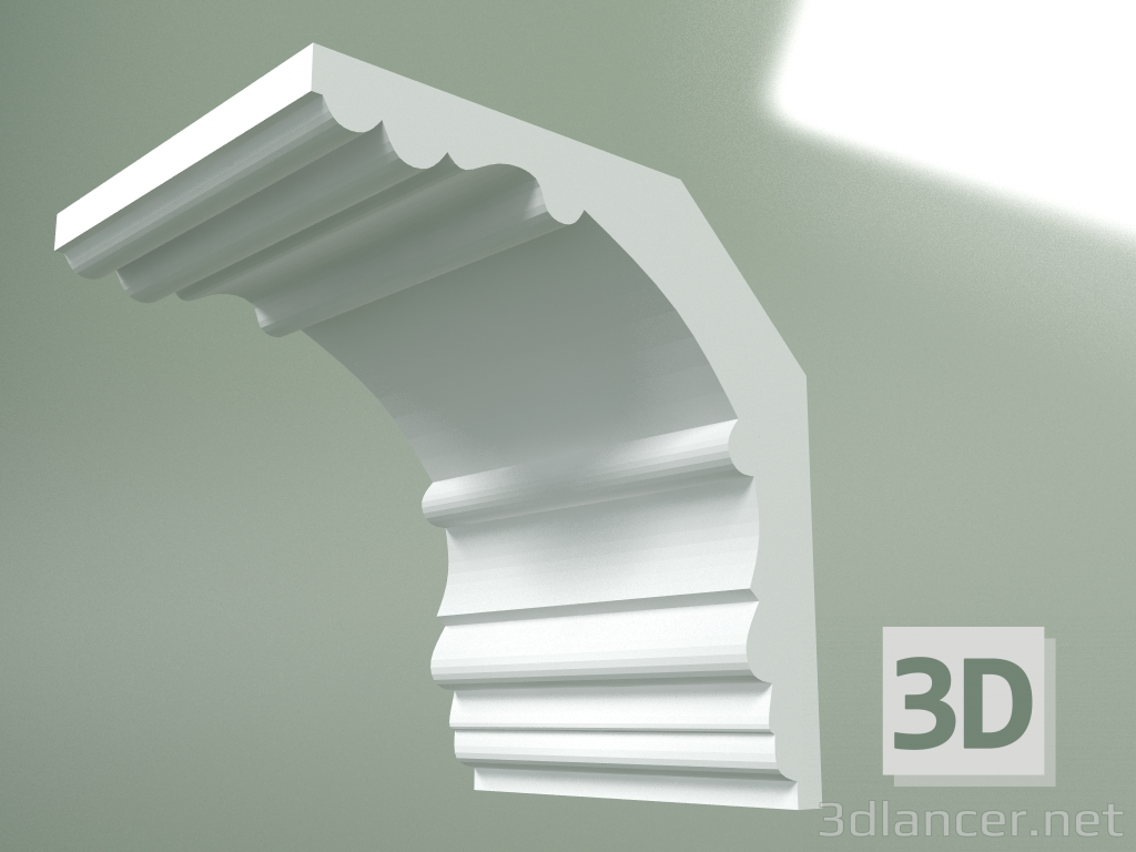 3D modeli Alçı korniş (tavan kaidesi) KT197 - önizleme