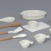 Küchenset aus Keramik 3D-Modell kaufen - Rendern