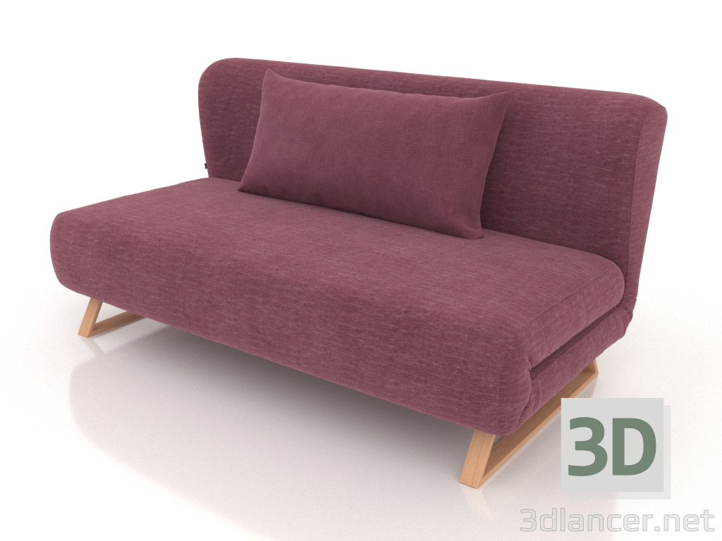 3d модель Диван-ліжко Rosy 3-х місний (кораловий) – превью