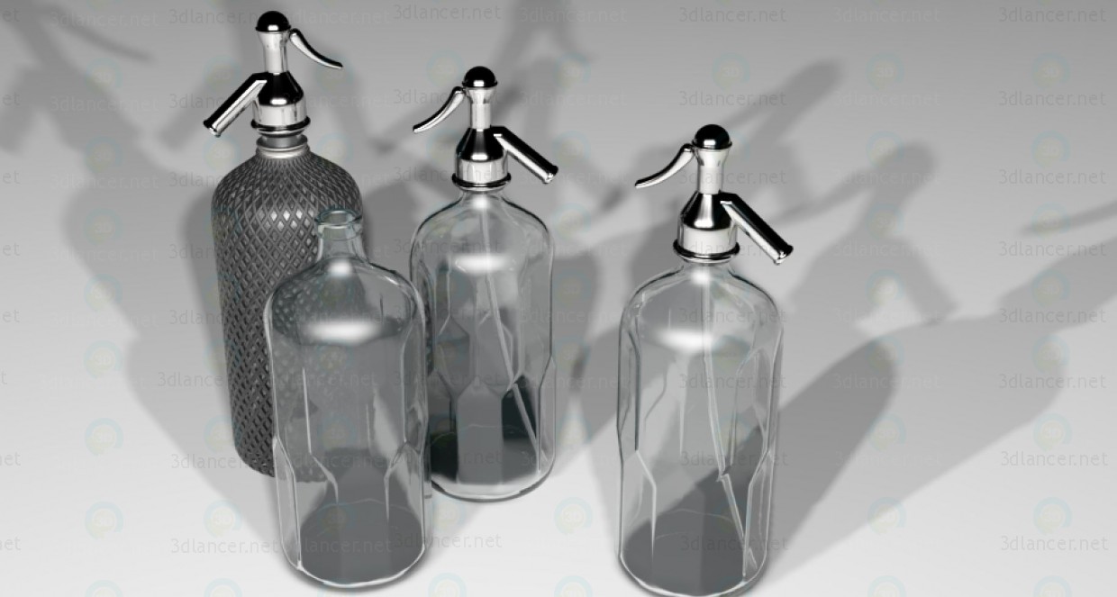 modèle 3D siphon eau - preview