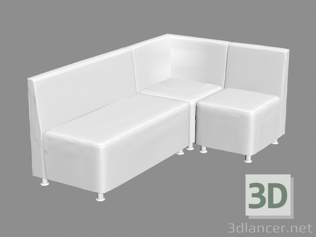 modèle 3D Canapé d'angle Café 12 - preview