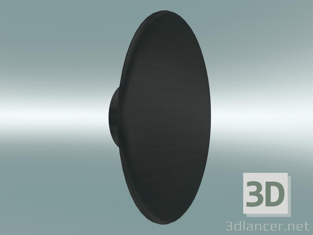 3D modeli Elbise askısı Noktalar Ahşap (Ø17 cm, Siyah) - önizleme