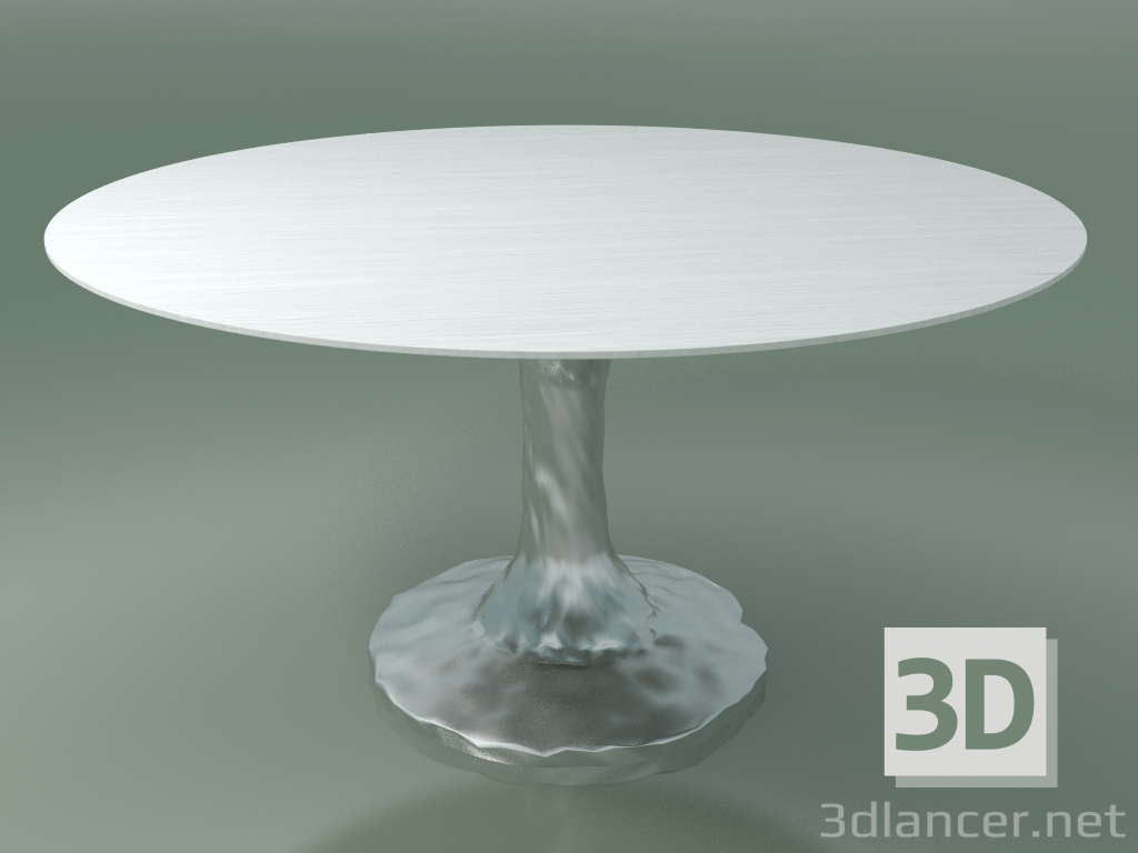 modello 3D Tavolo da pranzo rotondo (136, bianco lucido) - anteprima