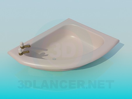 3d модель Мелкая ванна – превью
