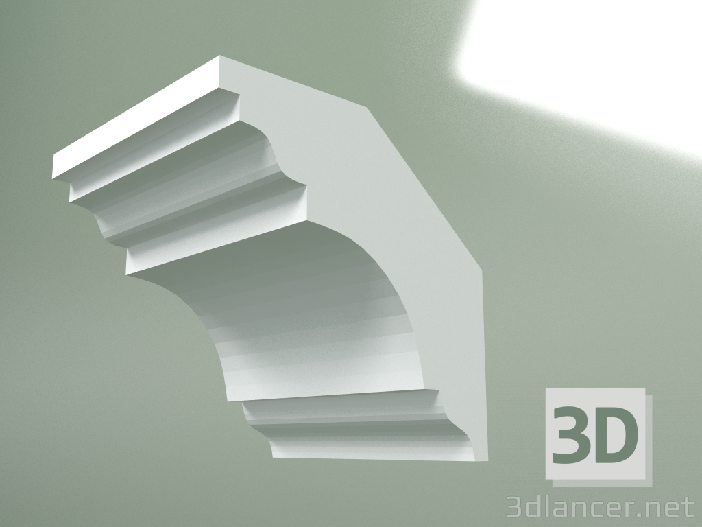 3D modeli Alçı korniş (tavan kaidesi) KT198 - önizleme