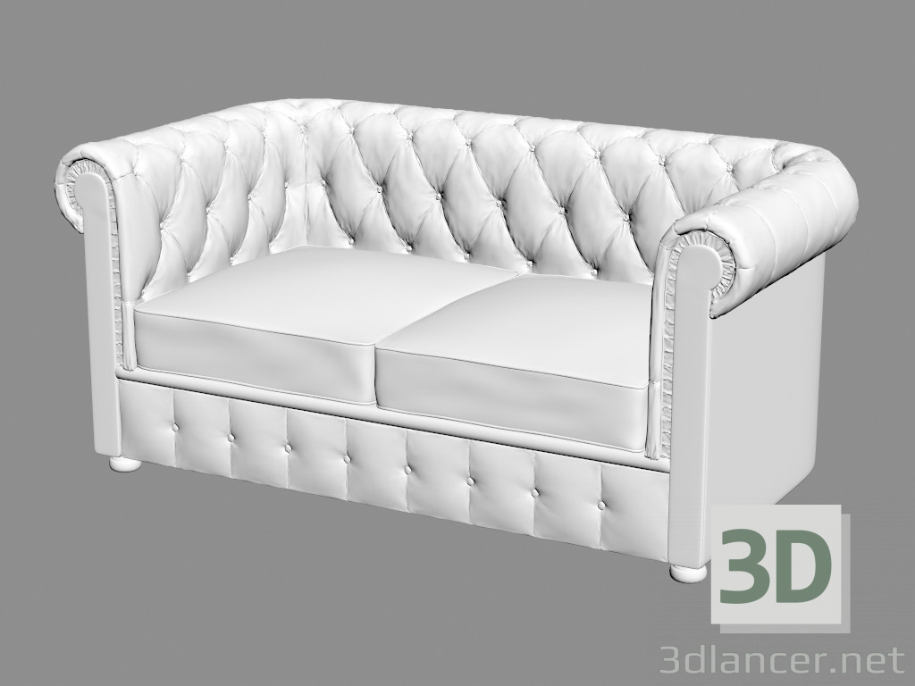 modèle 3D Double Sofa Chester 05 - preview