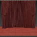 3d Curtains with tulle set 3 in 1 model buy - render
