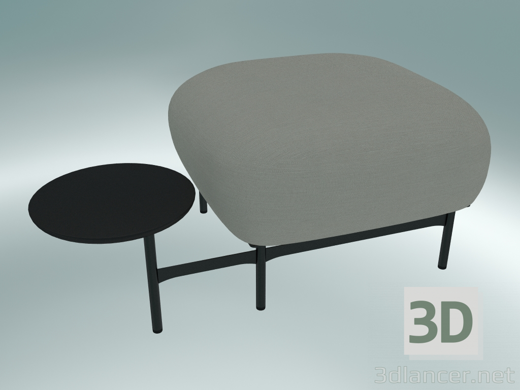 3D modeli Modüler koltuk sistemi Isole (NN1, yuvarlak tablalı puf) - önizleme