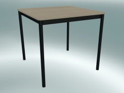 Quadratischer Tischfuß 80X80 cm (Eiche, Schwarz)
