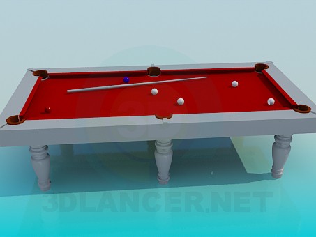 3 डी मॉडल बिलियर्ड टेबल - पूर्वावलोकन