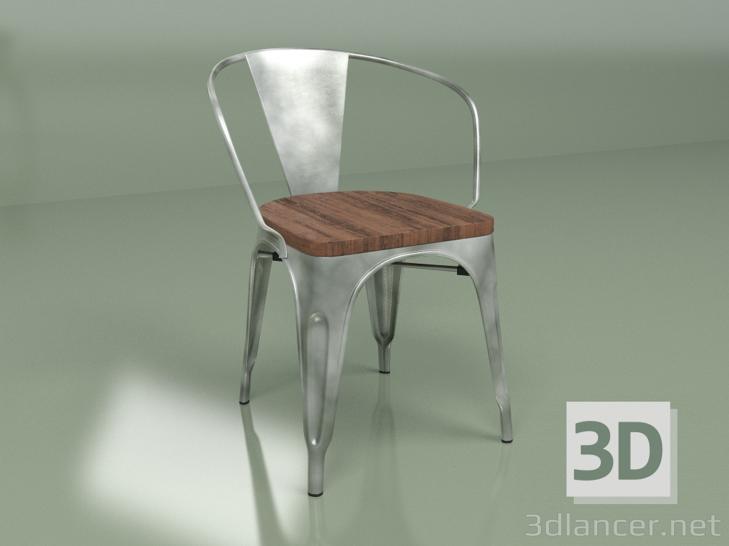 3d model Chair Marais Arms (galvanized) - preview
