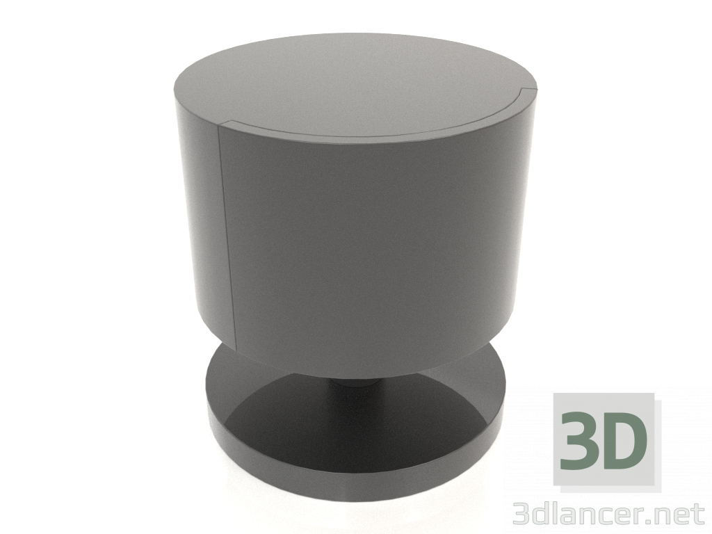 3d model Night table TM 08 (D=450x500, black plastic color) - preview