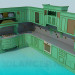 modello 3D Set cucina grande - anteprima