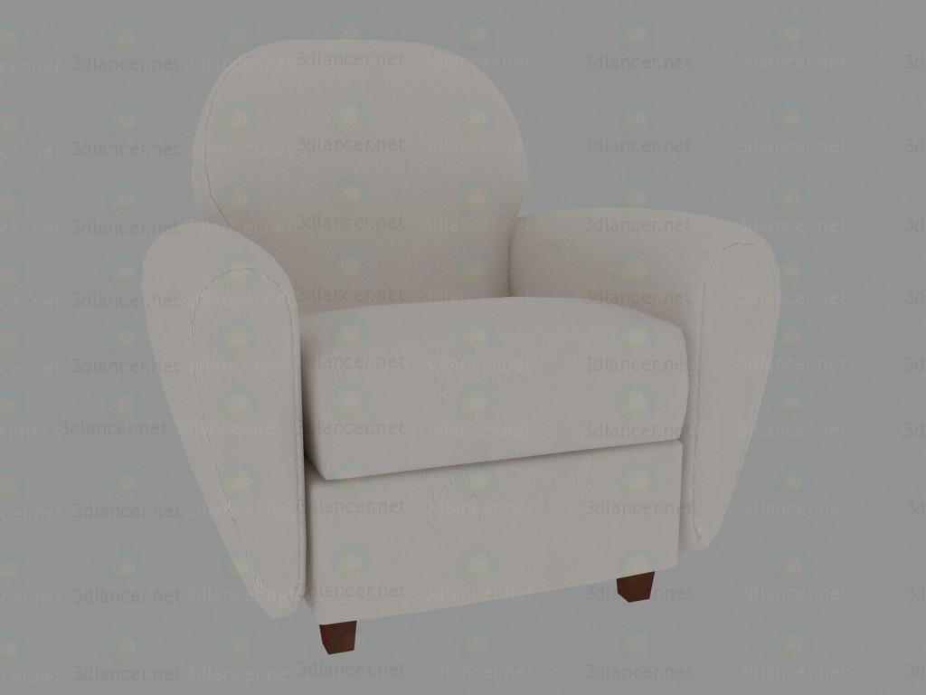 3d model Armchair Madonna Leather Snow - preview