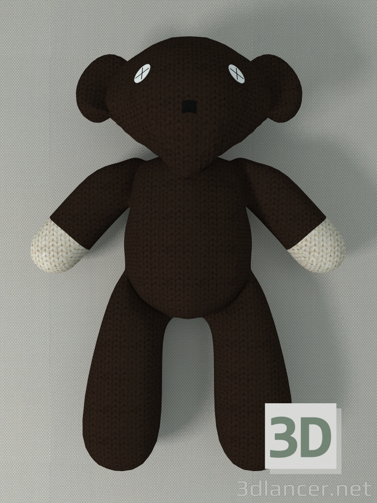 3d Игрушечный медвежонок модель купить - ракурс