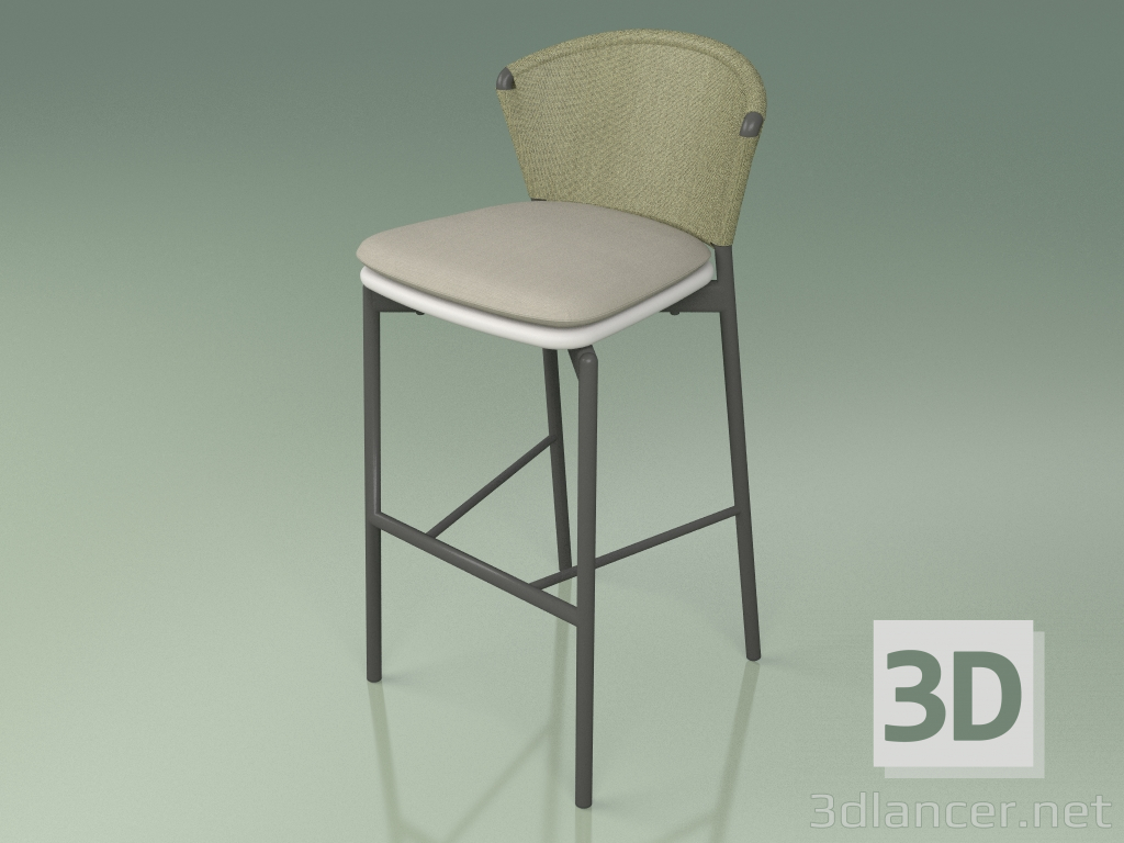 3D modeli Bar taburesi 050 (Zeytin, Metal Duman, Poliüretan Reçine Gri) - önizleme