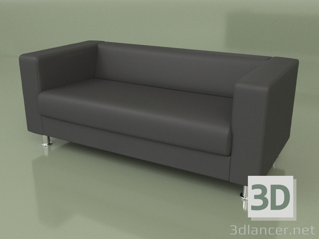 3d model Triple sofa Alecto (Domus black) - preview