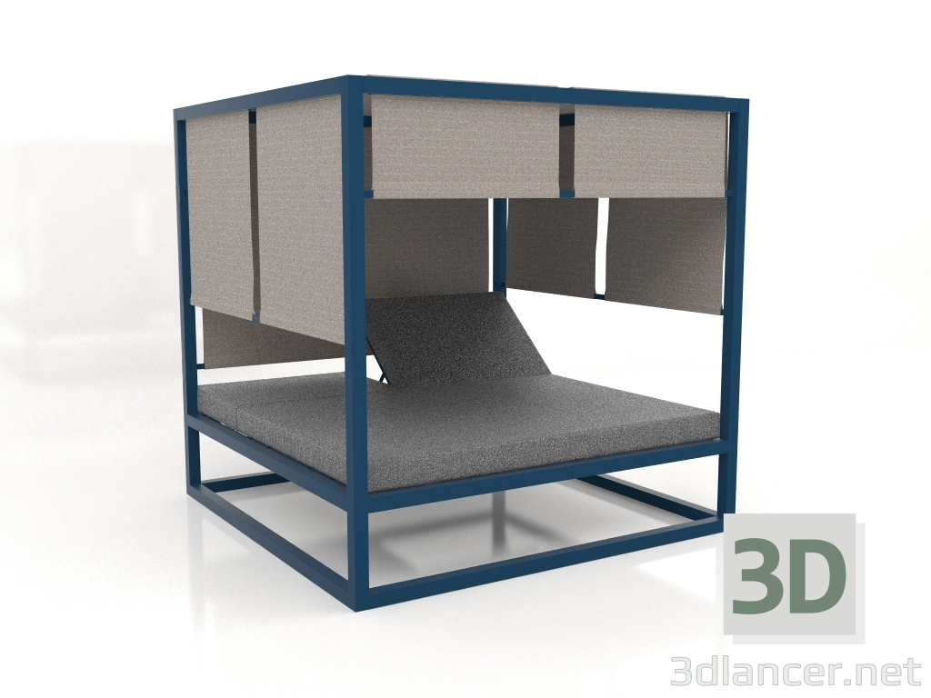 modèle 3D Canapé surélevé (Gris bleu) - preview