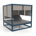 3D Modell Erhöhtes Sofa (Graublau) - Vorschau