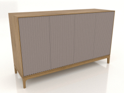 TV sehpası FARGO frezelenmiş cepheli 1600x500x950 mm (platin, doğal meşe, seçenek 2)