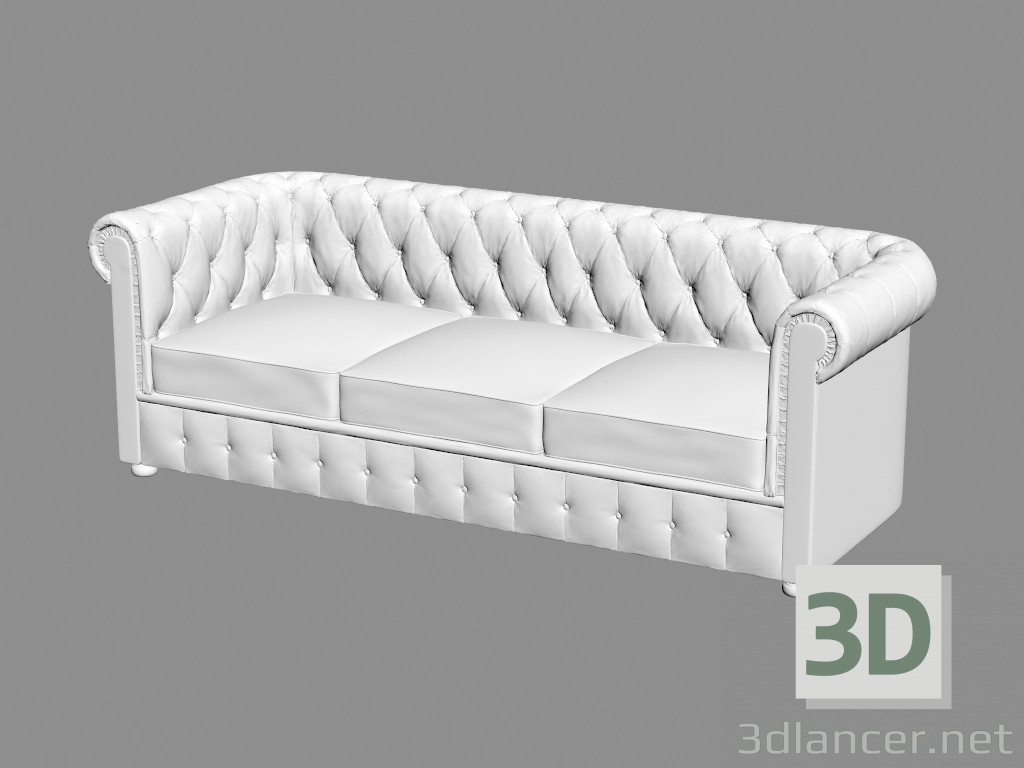 3D Modell Triple-Sofa Chester 05 - Vorschau