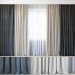 3d Curtains with tulle set 07 модель купити - зображення