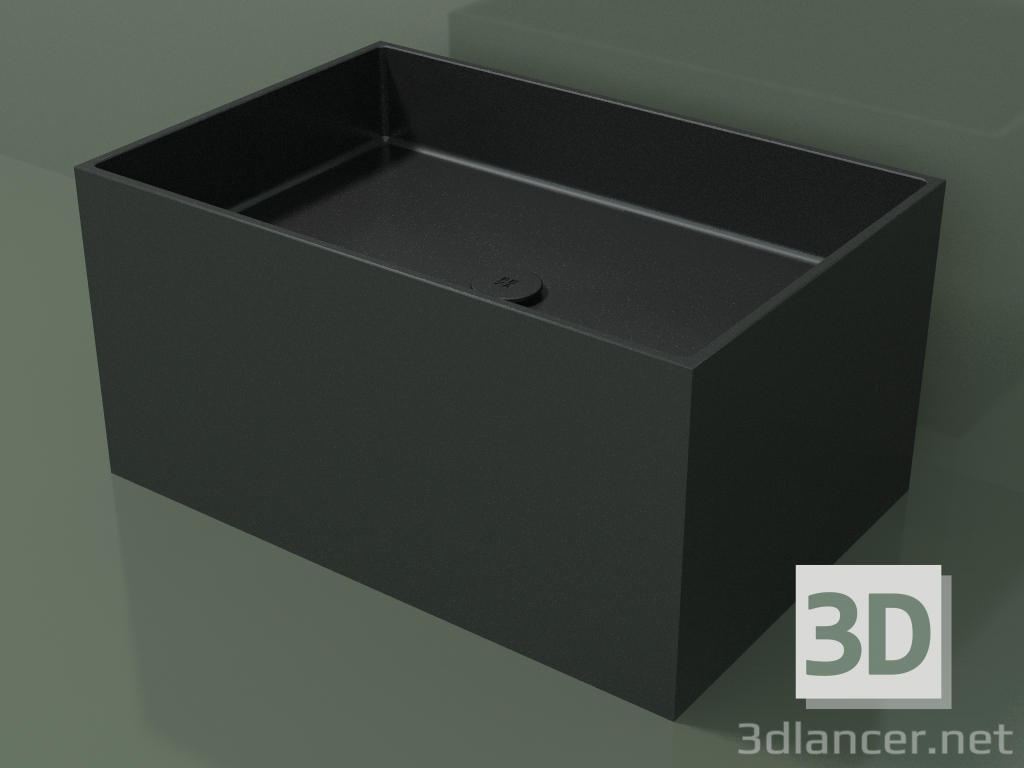 modello 3D Lavabo da appoggio (01UN42301, Deep Nocturne C38, L 72, P 48, H 36 cm) - anteprima