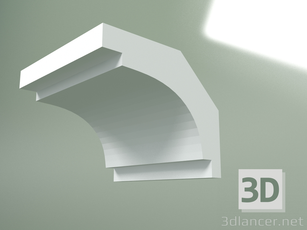 modello 3D Cornicione in gesso (zoccolo a soffitto) KT200 - anteprima