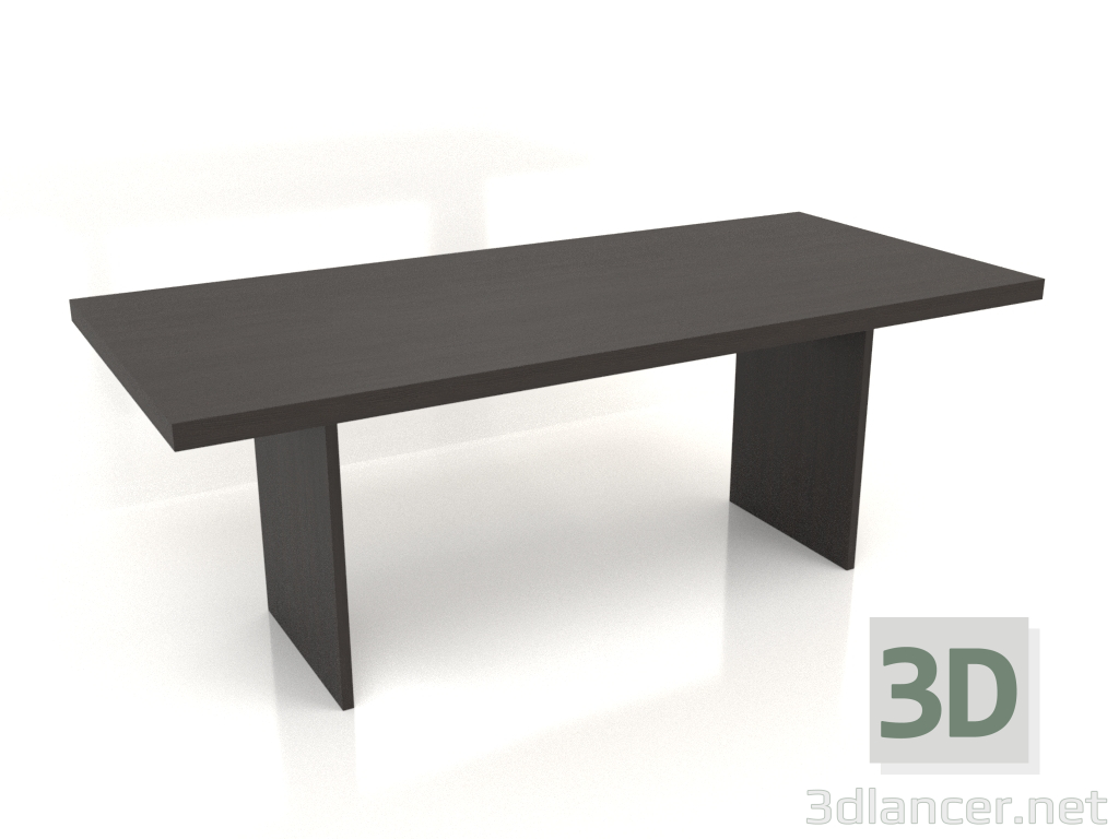 Modelo 3d Mesa de jantar DT 13 (2000x900x750, madeira castanho escuro) - preview
