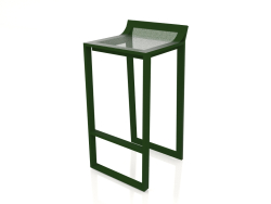 High stool with a low back (Bottle green)