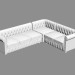 modèle 3D Canapé d'angle Chester 05 - preview