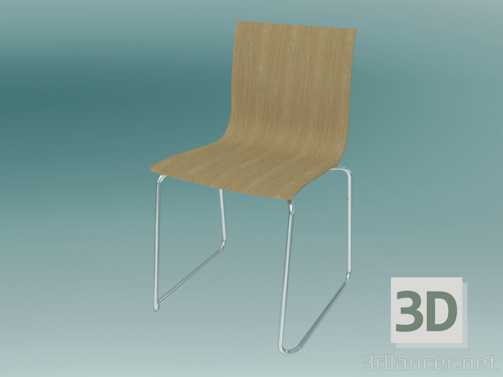 modello 3D Sedia THIN (S21 senza rivestimento) - anteprima