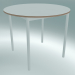 3d модель Стол круглый Base ⌀90 cm (White, Plywood, White) – превью