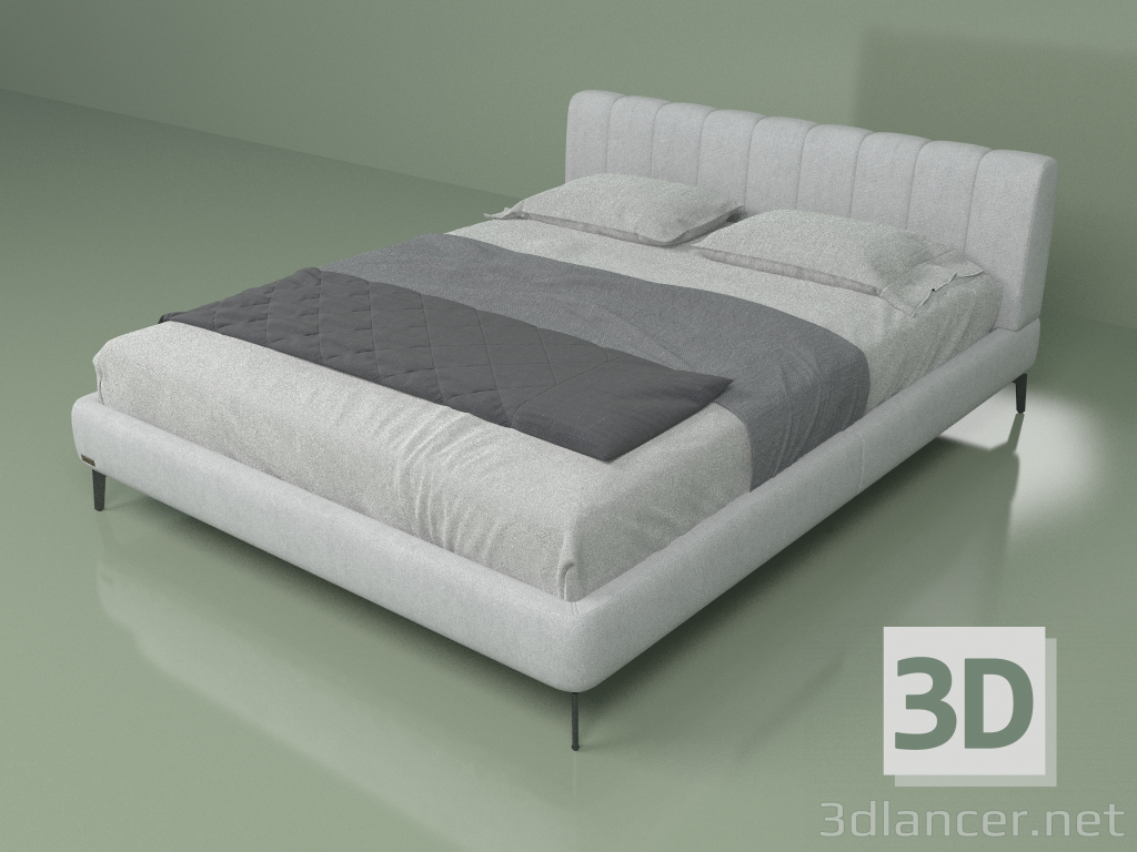 modèle 3D Lit double Sienne 1,6 m - preview